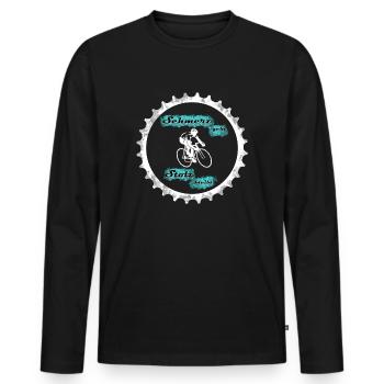La fierté reste - T-shirt manches longues Premium bio Homme - noir - Devant - Nico (187cm)