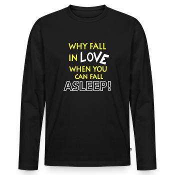 Funny Sayings Funny Funny funny funny shirt - Men's Premium Organic Long Sleeve Shirt - black - Front - Nico (187cm)
