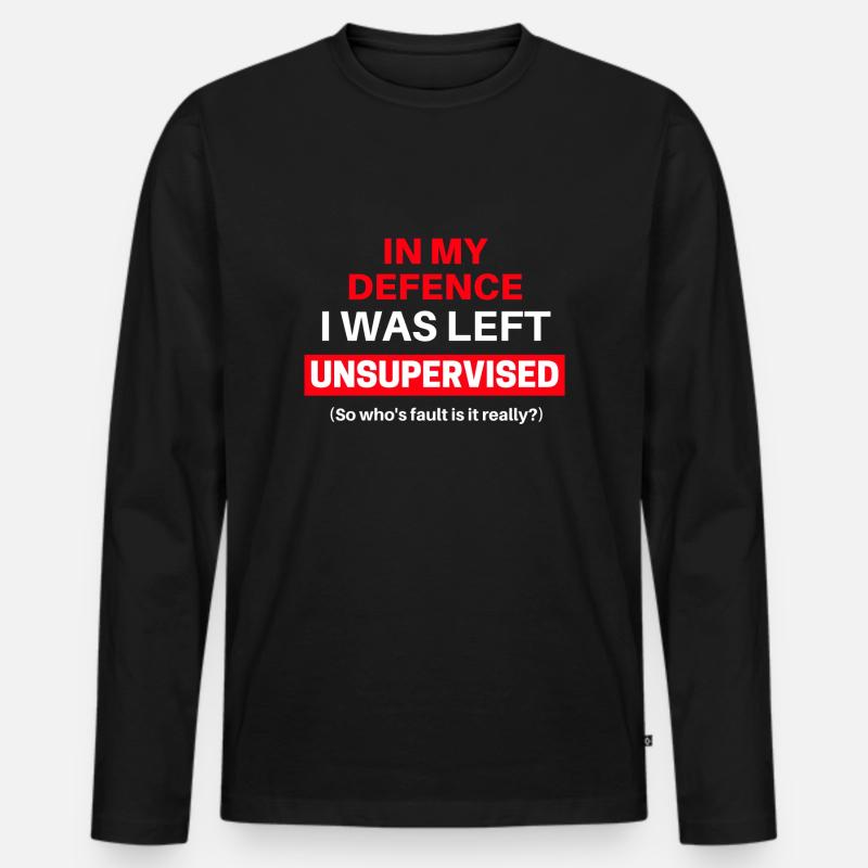 Lustige Sprüche - Männer Premium Bio Langarmshirt - Schwarz