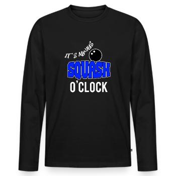 squash - T-shirt manches longues Premium bio Homme - noir - Devant - Nico (187cm)