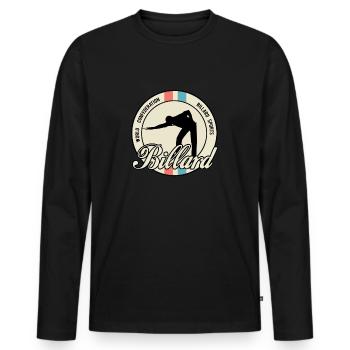 sports de billard. - T-shirt manches longues Premium bio Homme - noir - Devant - Nico (187cm)