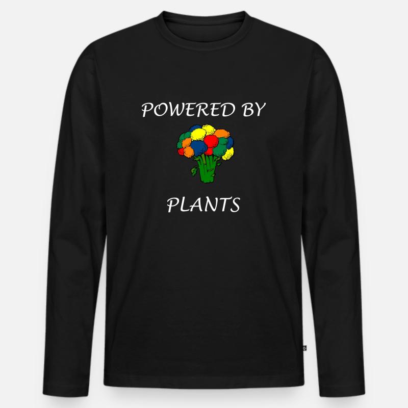 Vegan - Männer Premium Bio Langarmshirt - Schwarz