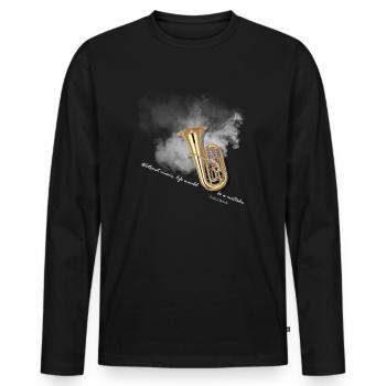 tuba musiker instrument - T-shirt manches longues Premium bio Homme - noir - Devant - Nico (187cm)