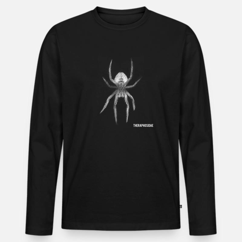 Vogelspinne spinne Insekt - Männer Premium Bio Langarmshirt - Schwarz