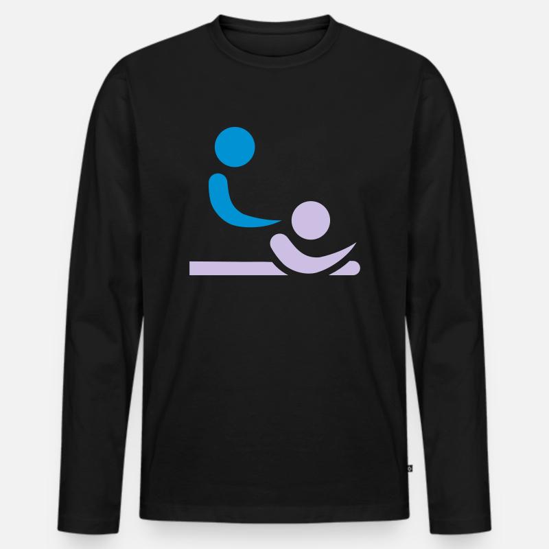 Physiotherapeut - Männer Premium Bio Langarmshirt - Schwarz