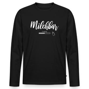 Milchbar Ladebalken Milchflasche Baby Milchnahrung - Männer Premium Bio Langarmshirt - Schwarz - Vorne - Nico (187cm)