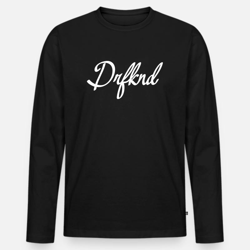 DRFKND - Männer Premium Bio Langarmshirt - Schwarz