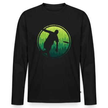 Disc Golf Players Disc Golf Disc Golf Players - T-shirt manches longues Premium bio Homme - noir - Devant - Nico (187cm)