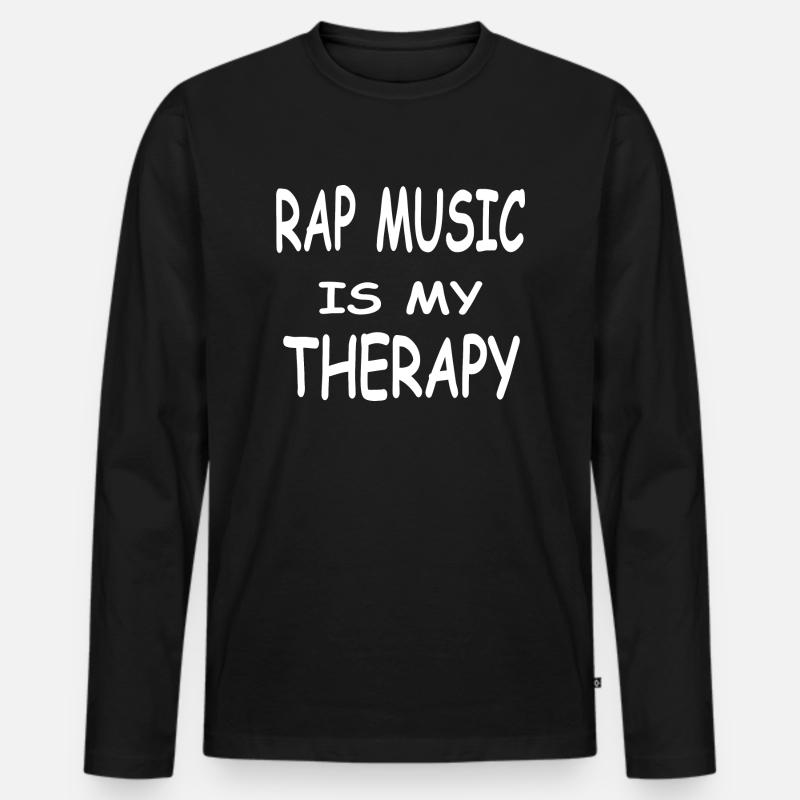 Musik - Männer Premium Bio Langarmshirt - Schwarz