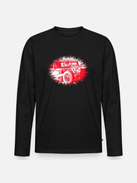 Car - Men's Premium Organic Long Sleeve Shirt - black