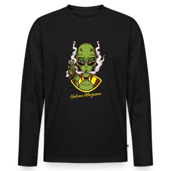 Hakuna Marijuana Drôle De Weed Fumer Pothead THC - T-shirt manches longues Premium bio Homme - noir - Devant - Nico (187cm)