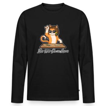C’est 420 Somewhere Cannabis Weed Smoking THC Ganja - T-shirt manches longues Premium bio Homme - noir - Devant - Nico (187cm)