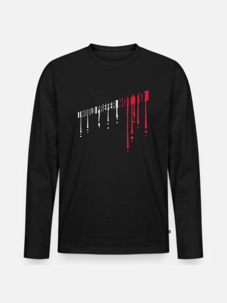 Je préfère ne pas - T-shirt manches longues Premium bio Homme - noir