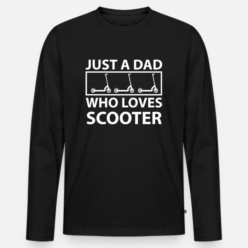 E-Scooter E-Roller Scooter - T-shirt manches longues Premium bio Homme - noir