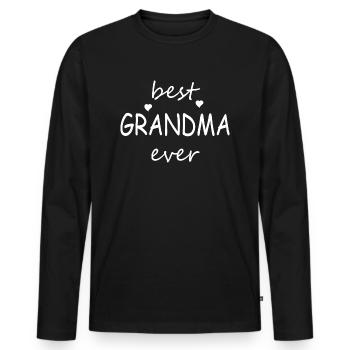 Grandma Shirt Best Grandma Ever Shirt for women - Men's Premium Organic Long Sleeve Shirt - black - Front - Nico (187cm)