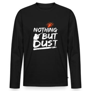 Nothing But Dust Tontaubenschießen Schütze - Männer Premium Bio Langarmshirt - Schwarz - Vorne - Nico (187cm)