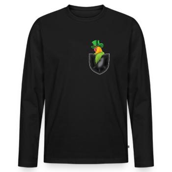 Lustiges Vögel St. Patricks Day Party Geschenk - Männer Premium Bio Langarmshirt - Schwarz - Vorne - Nico (187cm)