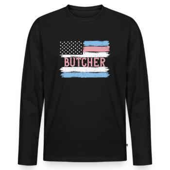 Idée cadeau du chef américain Pride Slaughter - T-shirt manches longues Premium bio Homme - noir - Devant - Nico (187cm)