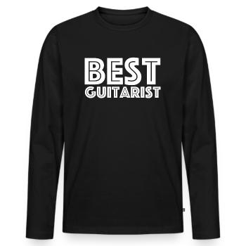 Best Guitarist | Guitar, Music, Concert - Men's Premium Organic Long Sleeve Shirt - black - Front - Nico (187cm)
