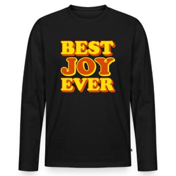 Freude Vorname Lustiges Geschenk - Männer Premium Bio Langarmshirt - Schwarz - Vorne - Nico (187cm)