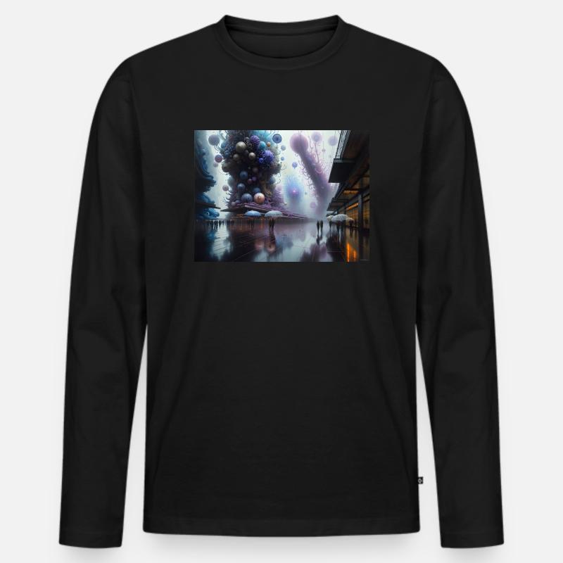 Reise in Actarus #13 - Männer Premium Bio Langarmshirt - Schwarz