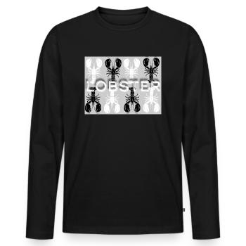 Lobster - Männer Premium Bio Langarmshirt - Schwarz - Vorne - Nico (187cm)