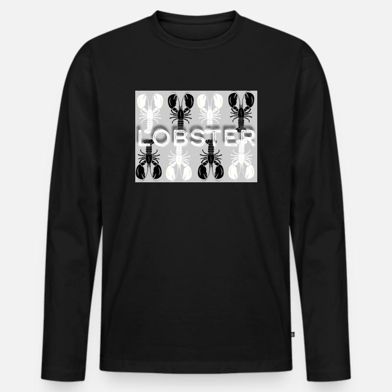 Lobster - Männer Premium Bio Langarmshirt - Schwarz