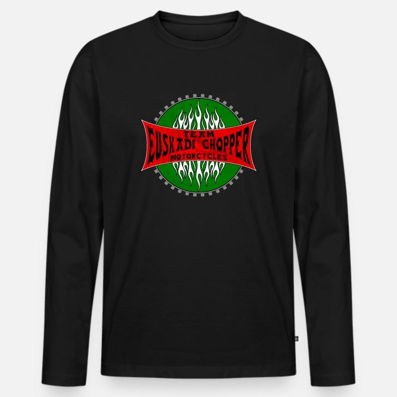 Euskadi Chopper-Team - Männer Premium Bio Langarmshirt - Schwarz