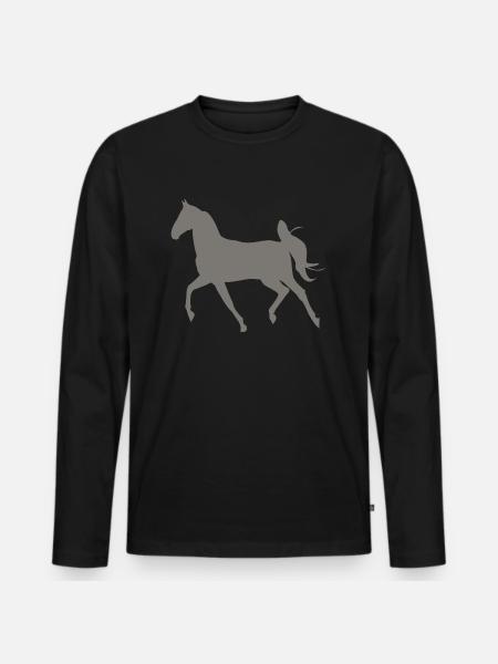 cheval - T-shirt manches longues Premium bio Homme - noir