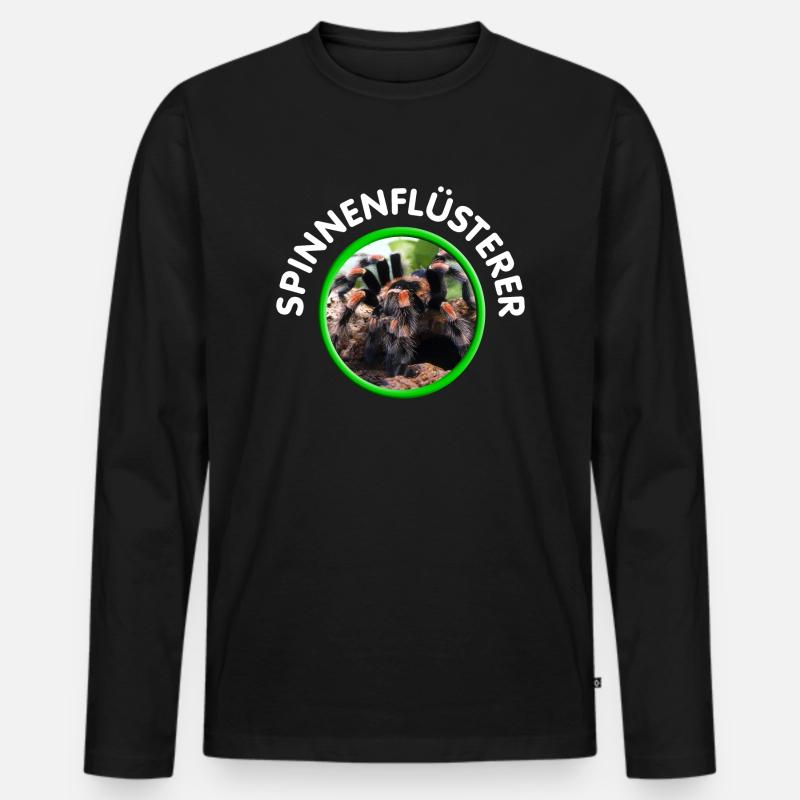 Vogelspinne / Spinnenflüsterer - Männer Premium Bio Langarmshirt - Schwarz