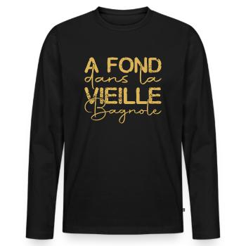 Altes Auto Geschenk Mechaniker T-Shirt Mechaniker - Männer Premium Bio Langarmshirt - Schwarz - Vorne - Nico (187cm)
