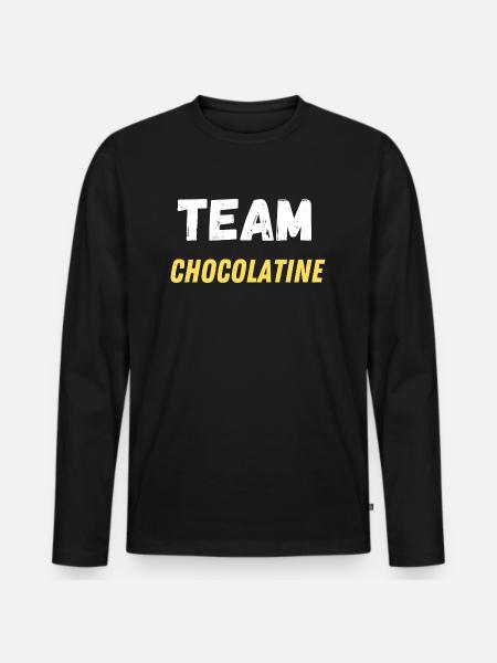 team chocolatine - T-shirt manches longues Premium bio Homme - noir
