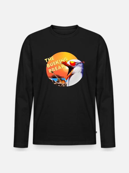 The Busking Break - Men's Premium Organic Long Sleeve Shirt - black