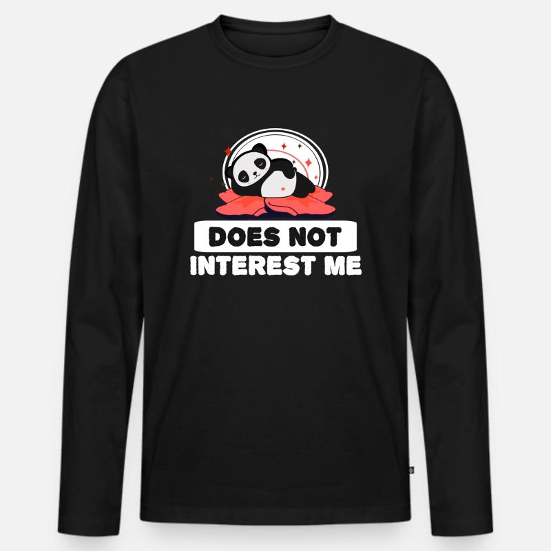 Desinteresse - Männer Premium Bio Langarmshirt - Schwarz