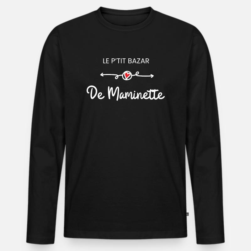 Omas kleiner Basar - Oma Geschenkidee - Männer Premium Bio Langarmshirt - Schwarz