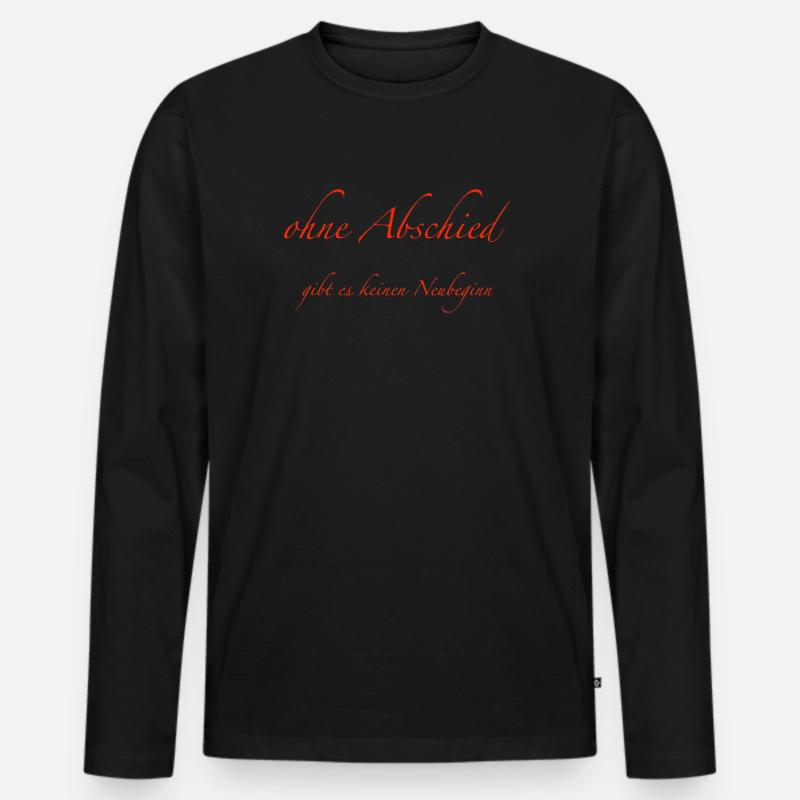 ohne Abschied - Männer Premium Bio Langarmshirt - Schwarz