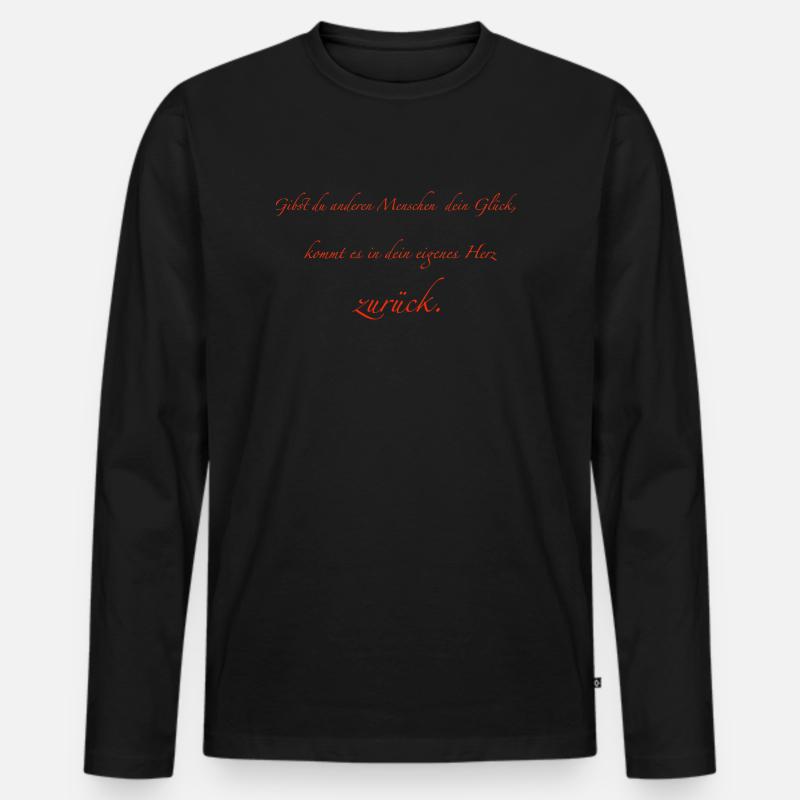 netter spruch - Männer Premium Bio Langarmshirt - Schwarz