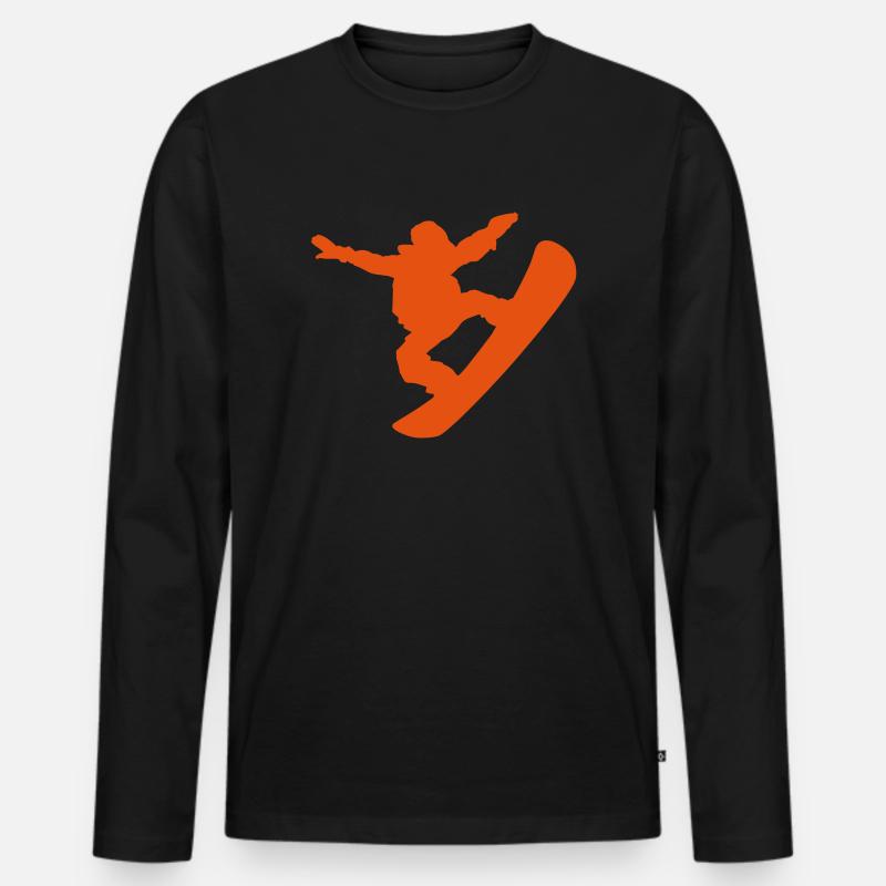 snowboarding - Männer Premium Bio Langarmshirt - Schwarz
