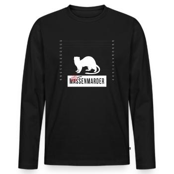 Massenmarder Marder - Massenmörder - Men's Premium Organic Long Sleeve Shirt - black - Front - Nico (187cm)