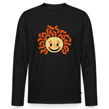 Child with freckles - Men's Premium Organic Long Sleeve Shirt - black - Front - Nico (187cm)