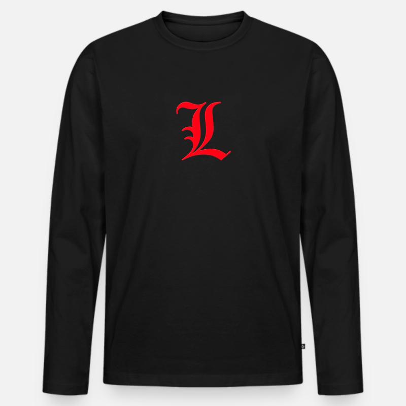L - Lucifer - Männer Premium Bio Langarmshirt - Schwarz