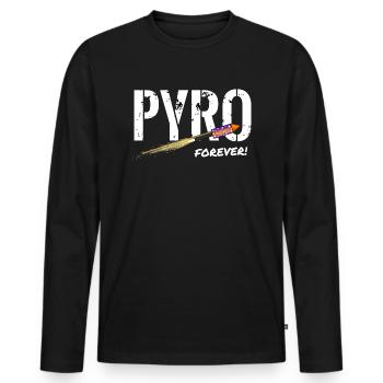 Fusée Pyro Forever - T-shirt manches longues Premium bio Homme - noir - Devant - Nico (187cm)