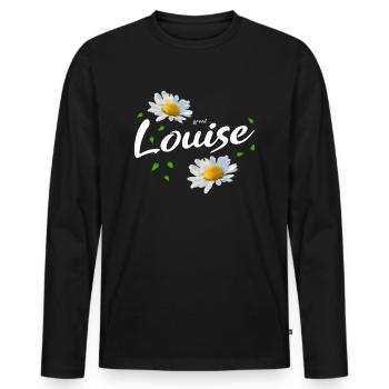 Louise - Männer Premium Bio Langarmshirt - Schwarz - Vorne - Nico (187cm)