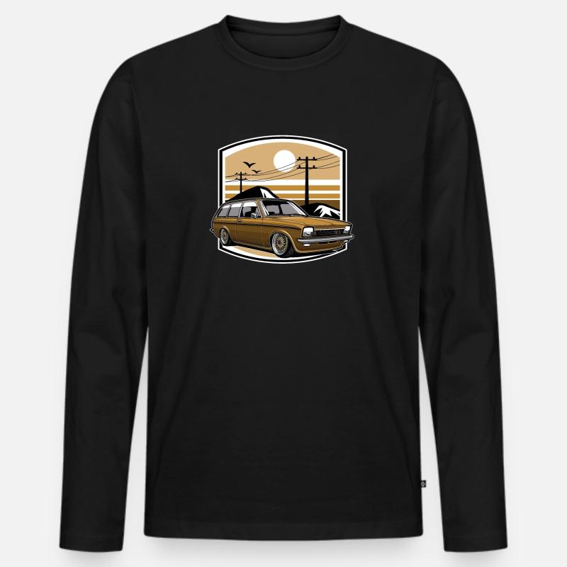 German Classic Car - Männer Premium Bio Langarmshirt - Schwarz