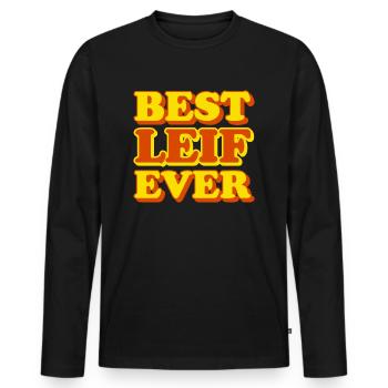 Lustiges Geschenk mit Vornamen Leif - Männer Premium Bio Langarmshirt - Schwarz - Vorne - Nico (187cm)