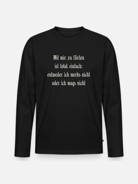 Flirtation - Men's Premium Organic Long Sleeve Shirt - black