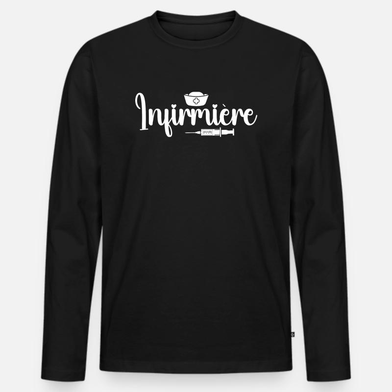 Krankenschwester Geschenk – Krankenschwester - Männer Premium Bio Langarmshirt - Schwarz