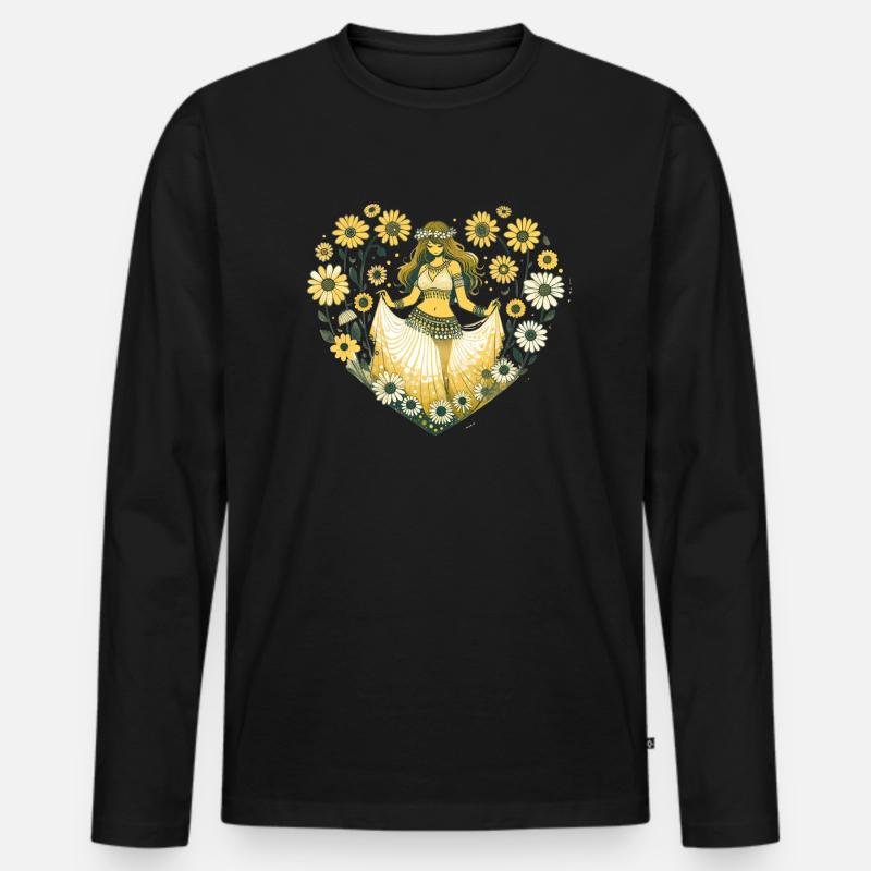 Danseuse orientale Daisy - T-shirt manches longues Premium bio Homme - noir