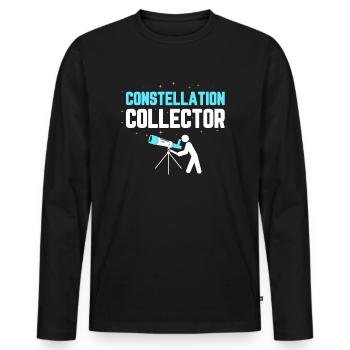 Constellation Collector Stargazer Telescope Astron - Männer Premium Bio Langarmshirt - Schwarz - Vorne - Nico (187cm)