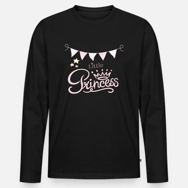 Little Princess - Männer Premium Bio Langarmshirt - Schwarz